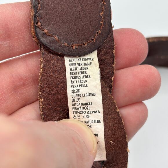 Abercrombie and Fitch Brown Leather Woven Belt 1\
